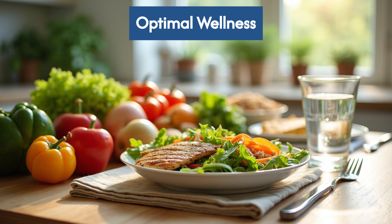 Fresh healthy meal with vegetables and grains