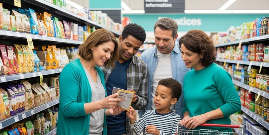 grocery nutritional label reading