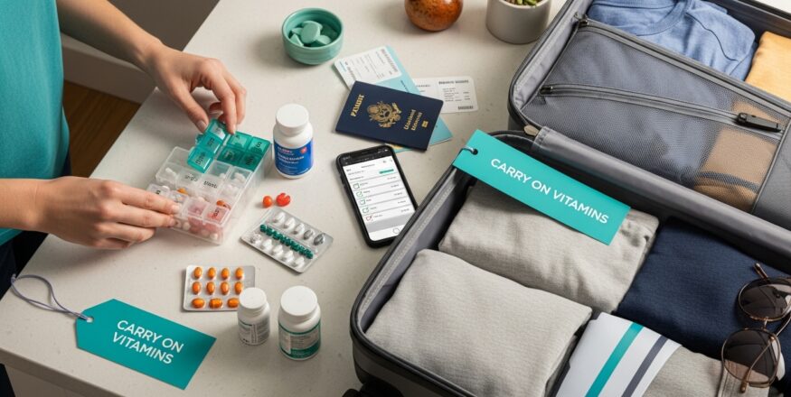 carry on vitamins travel