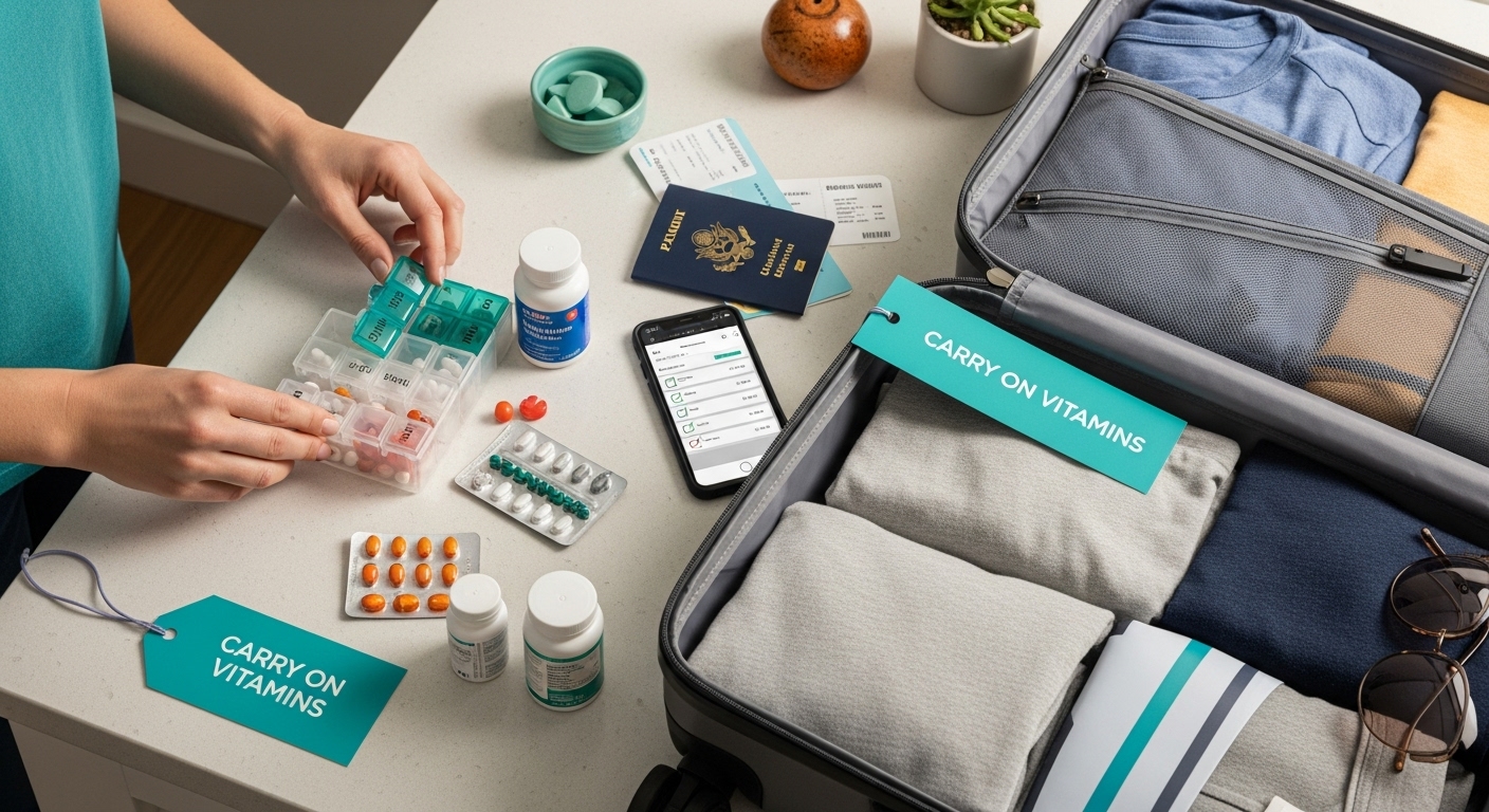 carry on vitamins travel